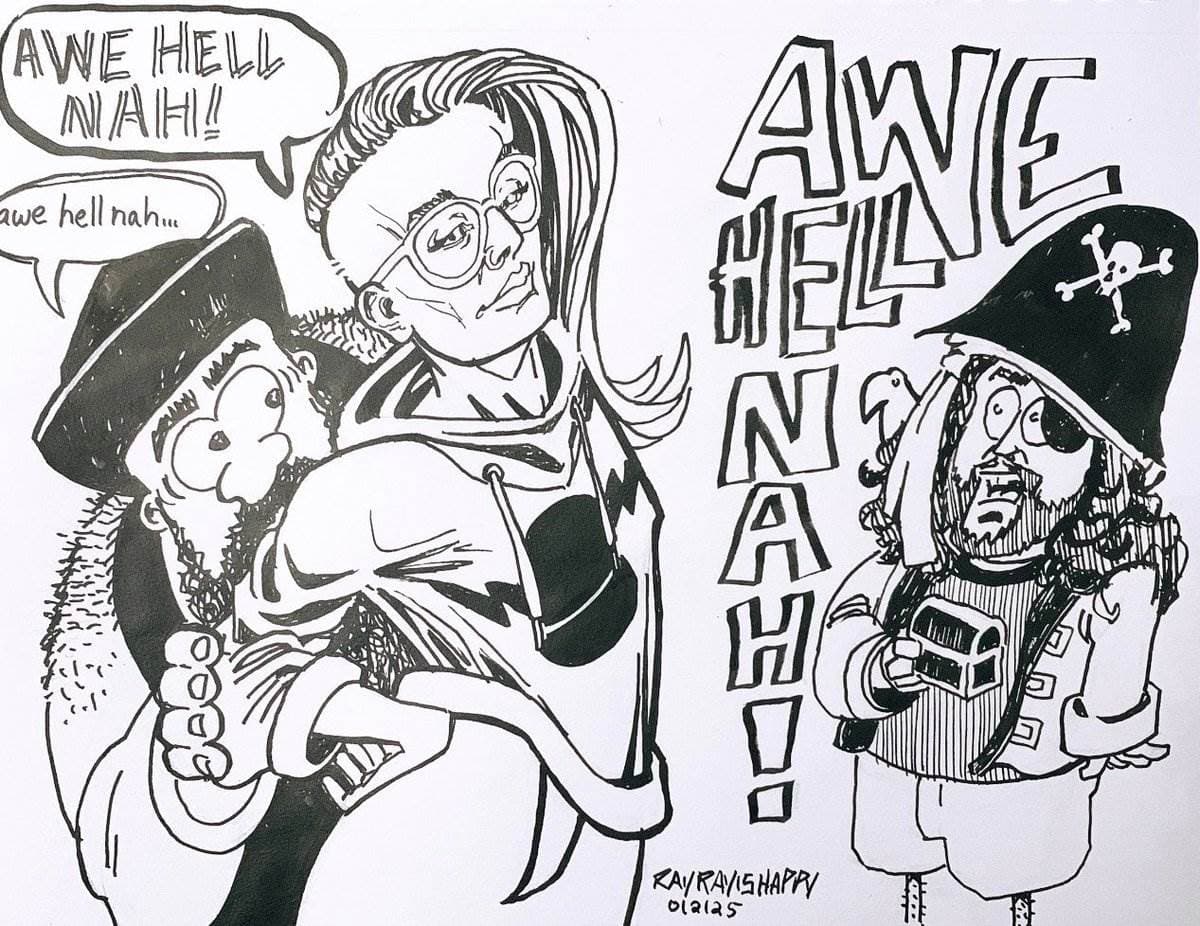 Cartoons, BPITU, Comicsgate — ink cartoon by Ray Patrick