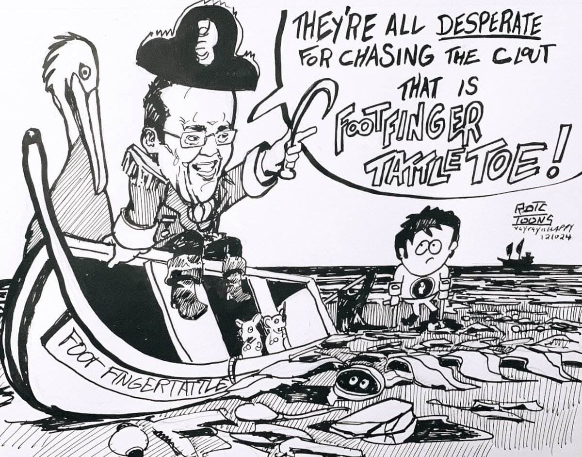 Cartoons, ROTC, Aaron Imholte — ink cartoon by Ray Patrick