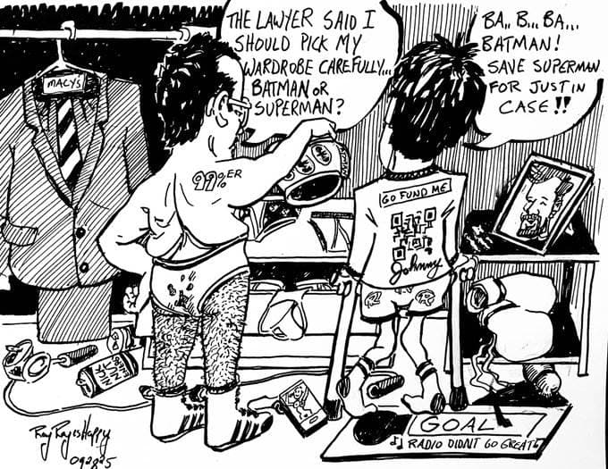 Cartoons, ROTC, Aaron Imholte — ink cartoon by Ray Patrick