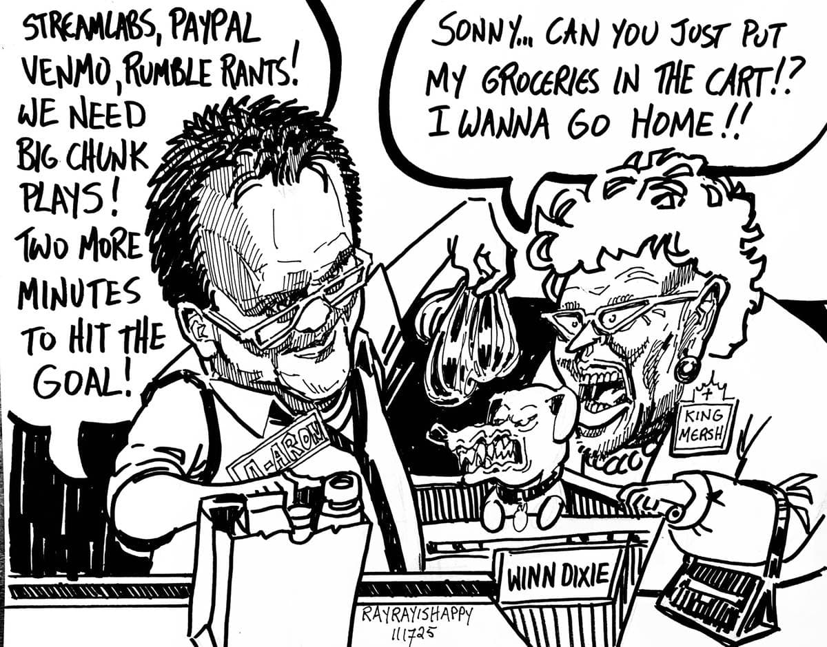 Cartoons, ROTC, Aaron Imholte — ink cartoon by Ray Patrick