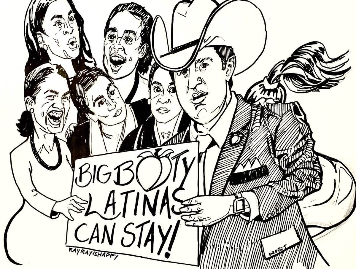 Cartoons, ROTC, Alex Stein — ink cartoon by Ray Patrick