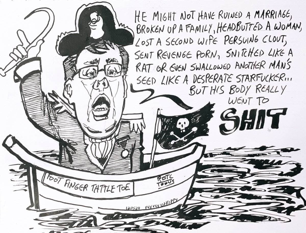 Cartoons, ROTC — ink cartoon by Ray Patrick