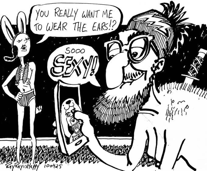 Cartoons, ROTC — ink cartoon by Ray Patrick