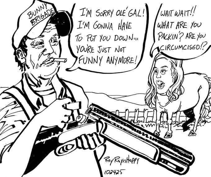 Cartoons, ROTC — ink cartoon by Ray Patrick
