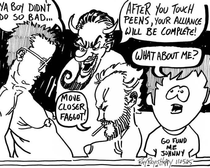 Cartoons, ROTC — ink cartoon by Ray Patrick
