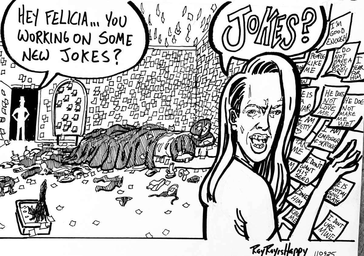 Cartoons, ROTC — ink cartoon by Ray Patrick
