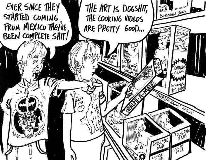 Cartoons, ROTC, Ethan Ralph — ink cartoon by Ray Patrick