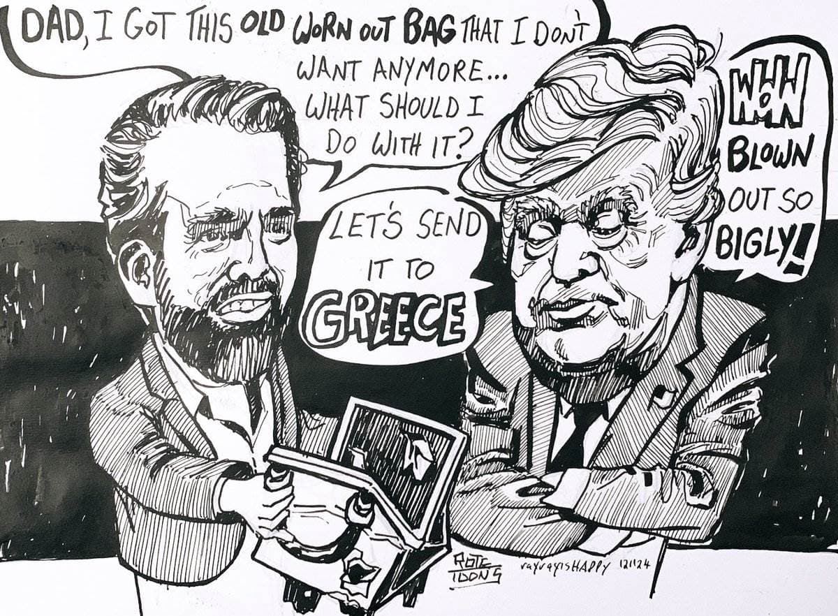 Cartoons, ROTC, Trump — ink cartoon by Ray Patrick