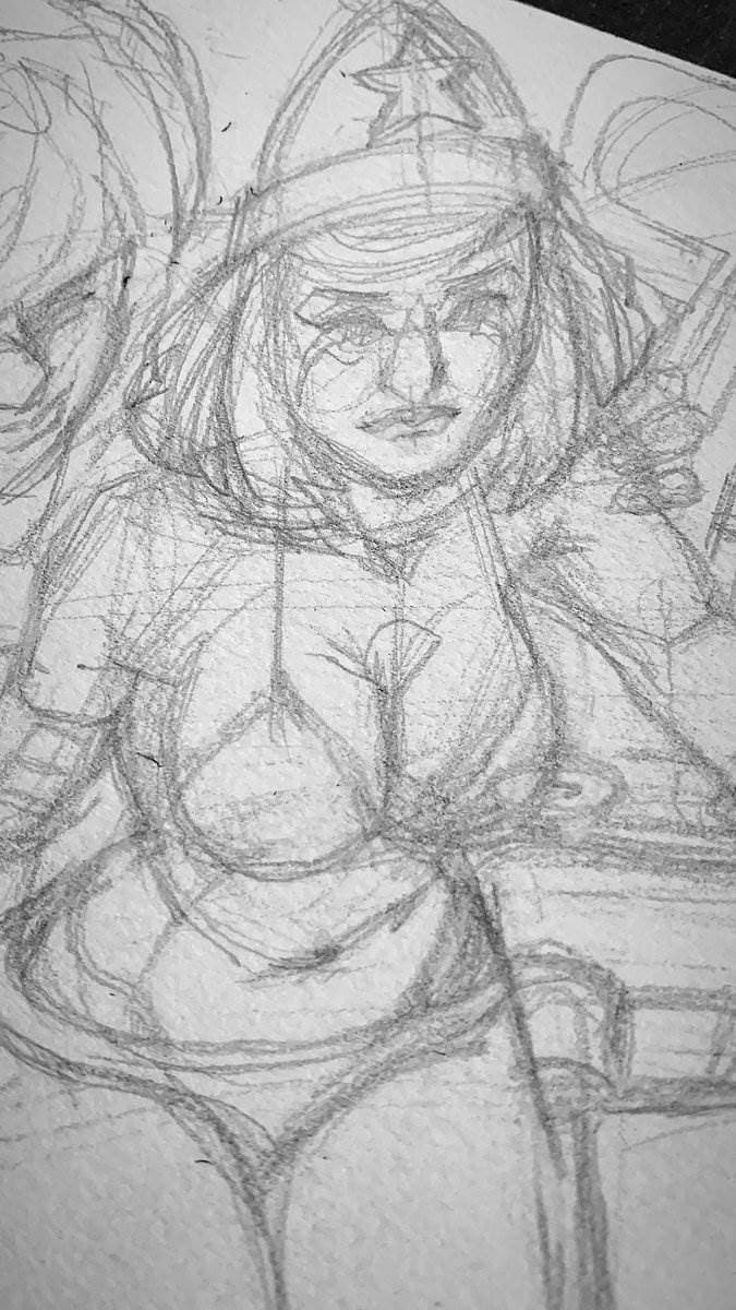 D Tractor, Mint Salad in pencil