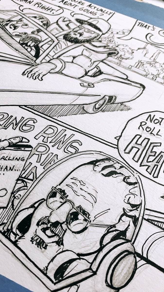 D Tractor, page 4 inks — calling Ethan