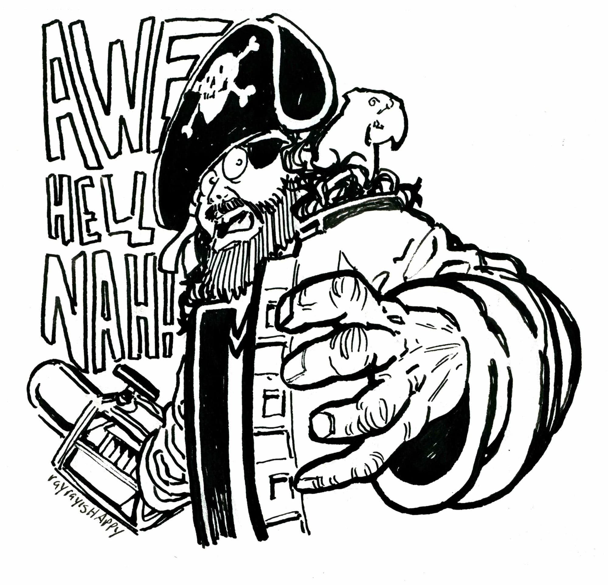 pirate dick sticker
