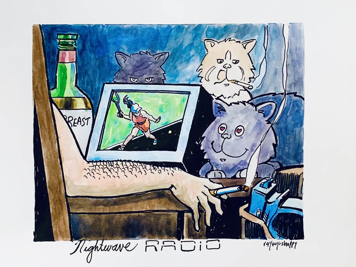 Cartoons, Cats, Animals — watercolor cartoon by Ray Patrick