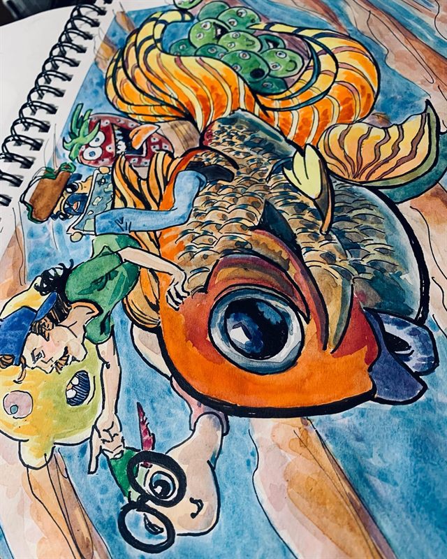 Cartoons, Animals — watercolor cartoon by Ray Patrick