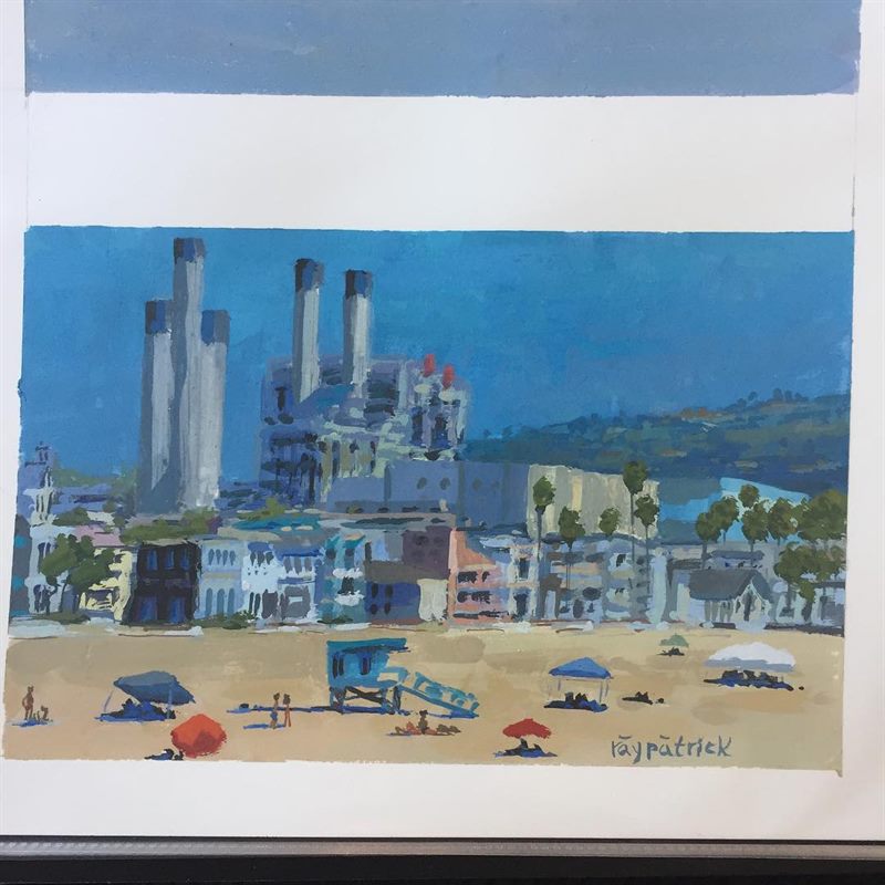 Landscapes, Architecture — gouache painting by Ray Patrick