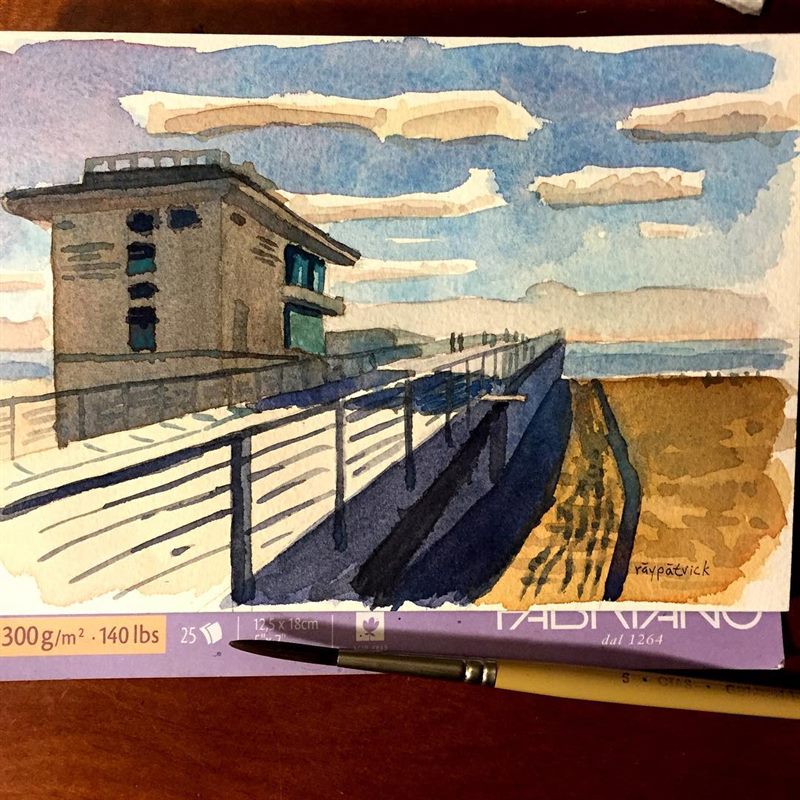 Landscapes, Architecture — watercolor painting by Ray Patrick