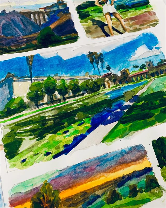 Landscapes, Architecture — watercolor painting by Ray Patrick