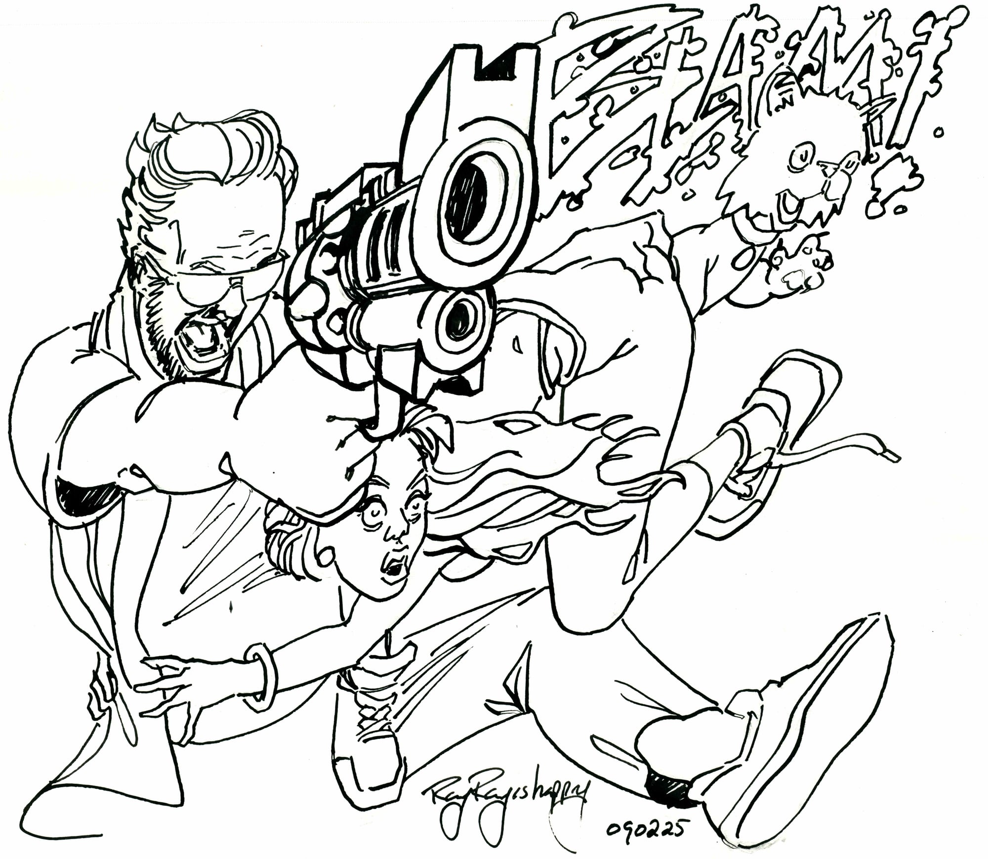 Blam, 2026 — ink cartoon by Ray Patrick