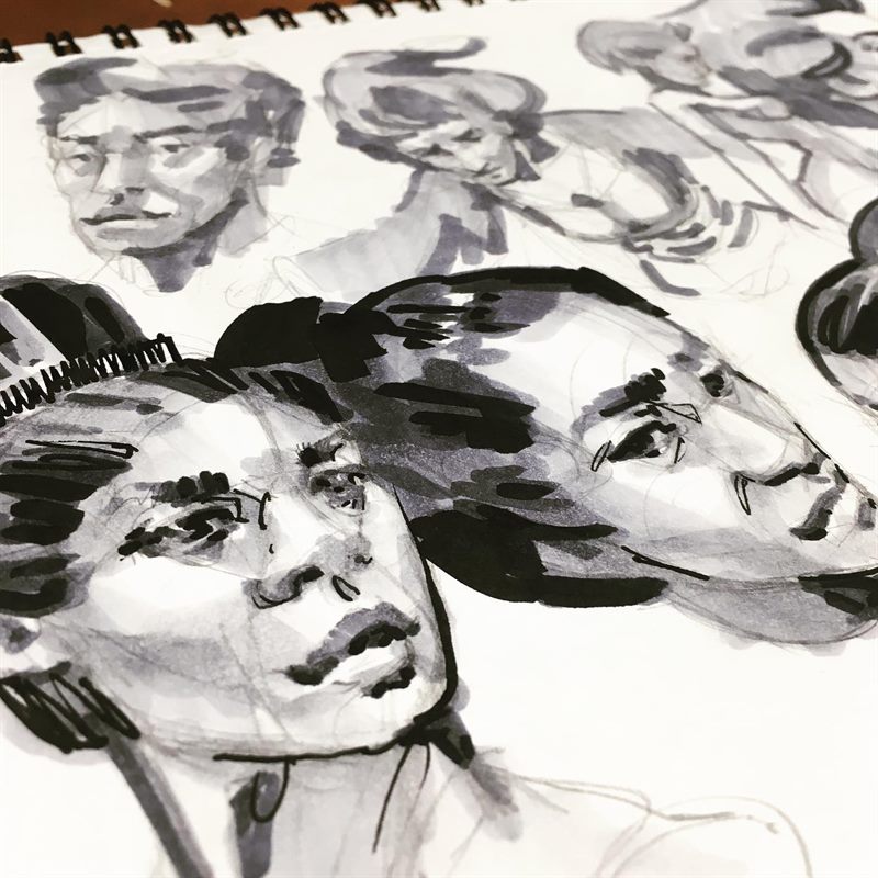 marker drawing by Ray Patrick