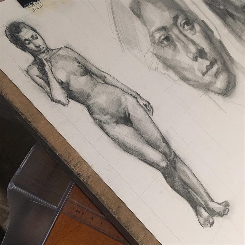 pencil drawing by Ray Patrick