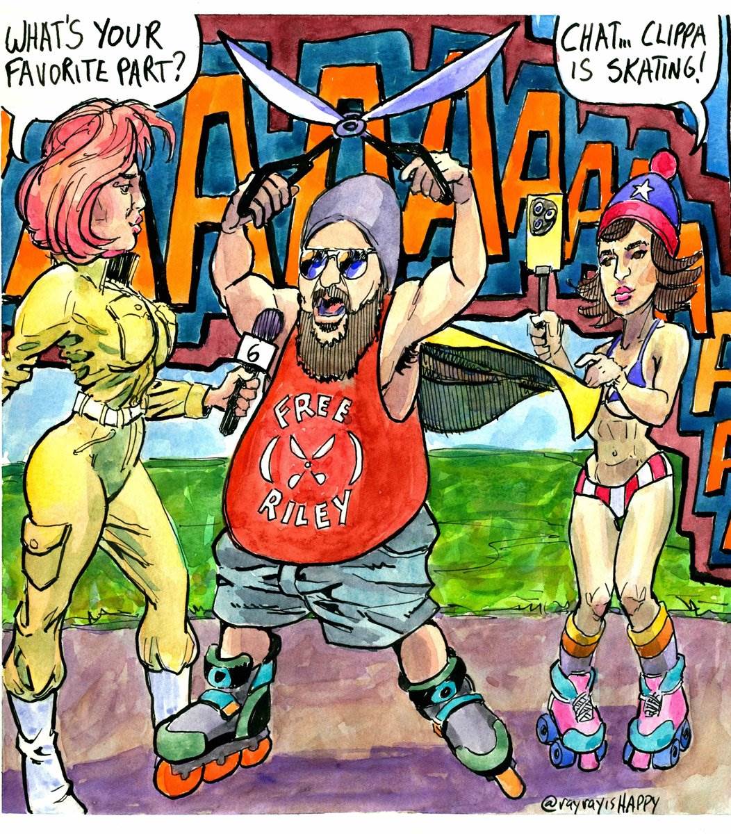 Cartoons, Clippa, Mint Salad — watercolor cartoon by Ray Patrick