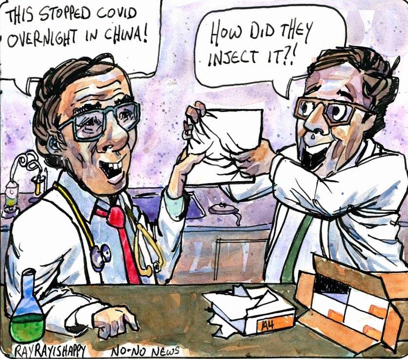 Cartoons — ink cartoon by Ray Patrick