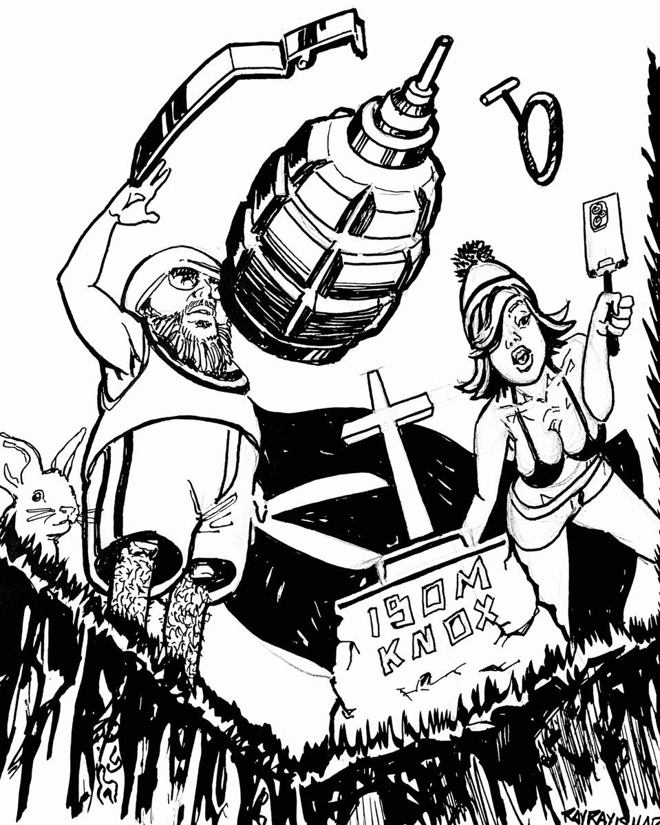 Cartoons, Comicsgate, Clippa — ink cartoon by Ray Patrick