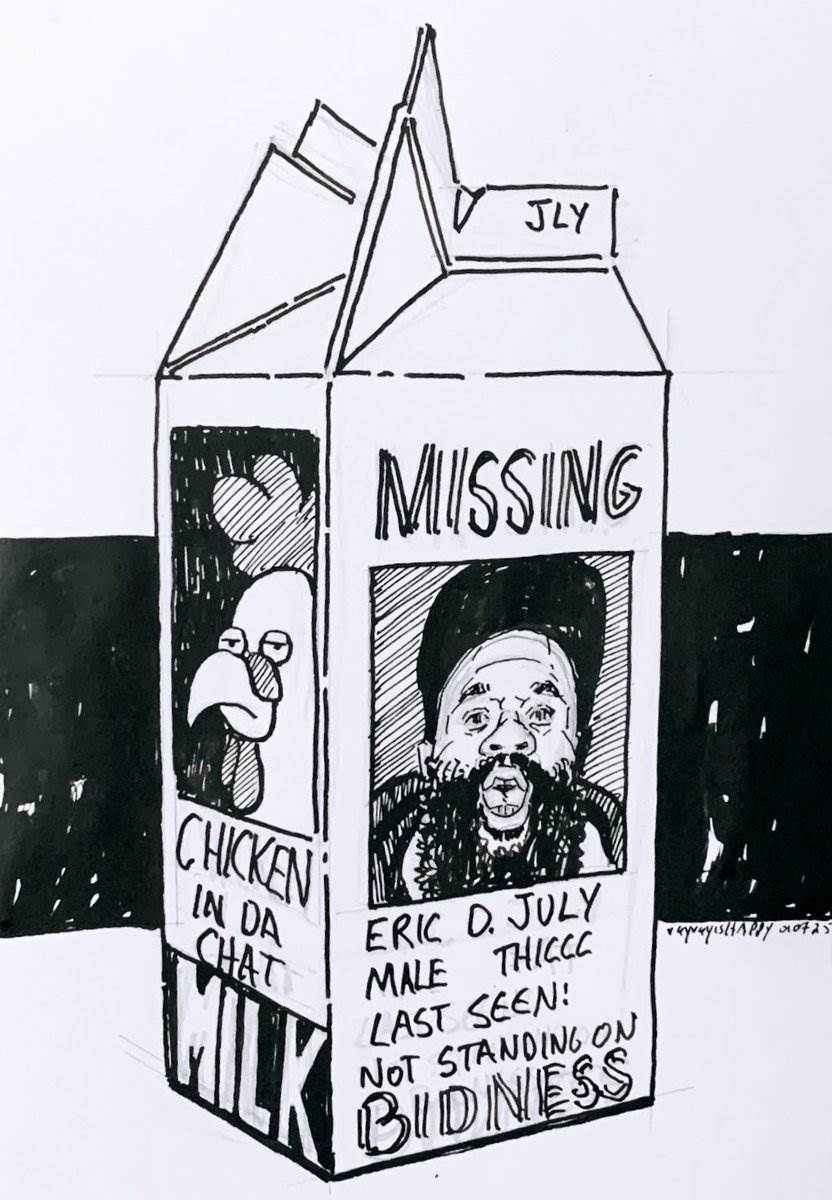 Cartoons, Comicsgate, Eric July — ink cartoon by Ray Patrick