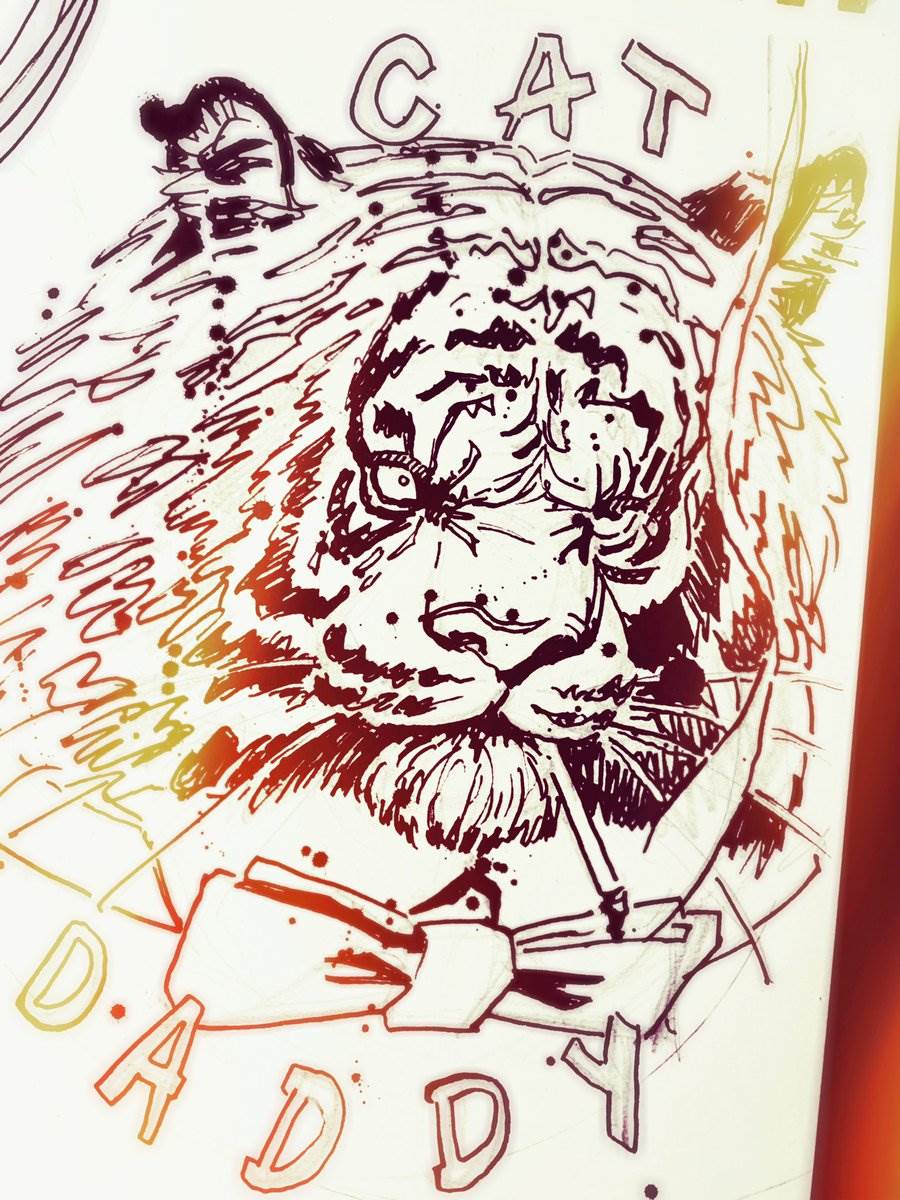 Cat Daddy in red ink, 2024 — cartoon by Ray Patrick