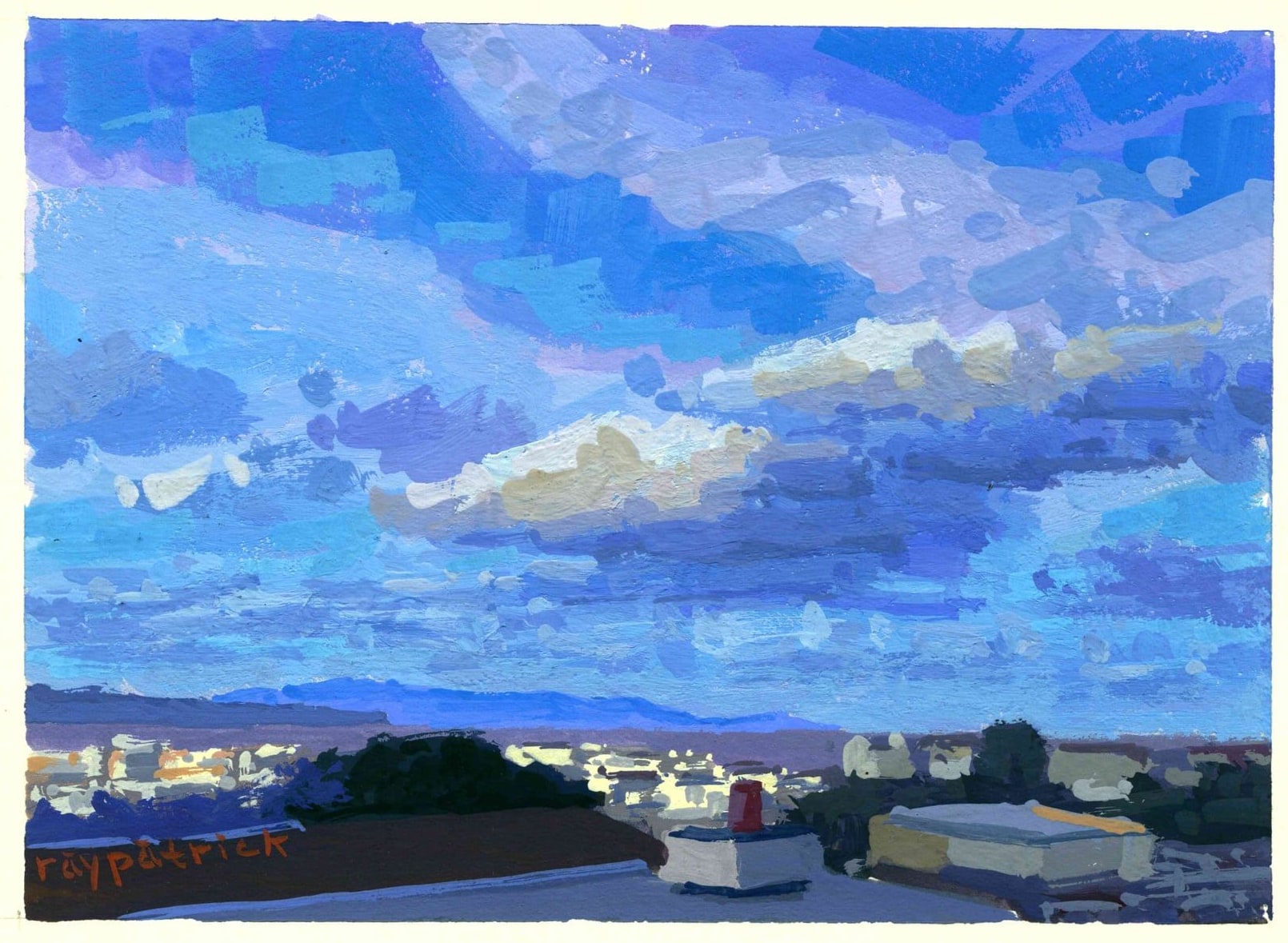 Catalina View, 2026 — gouache painting by Ray Patrick