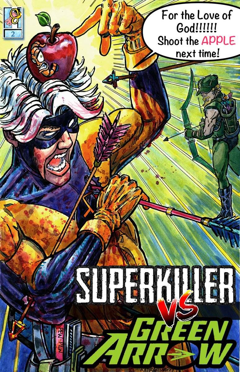 Comics, Comicsgate — watercolor cartoon by Ray Patrick