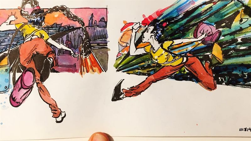 Comics — watercolor cartoon by Ray Patrick
