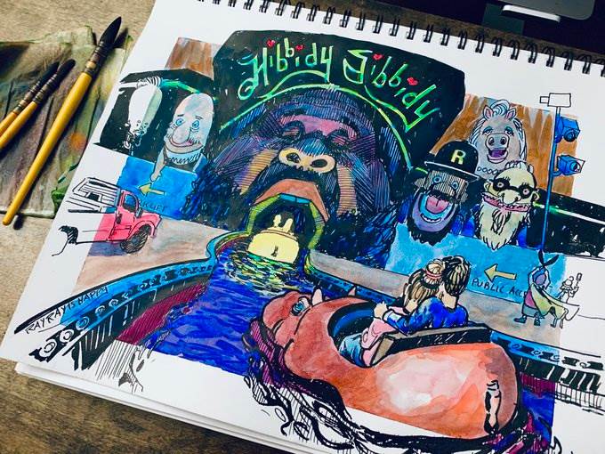 Comicsgate, Eric July — watercolor painting by Ray Patrick