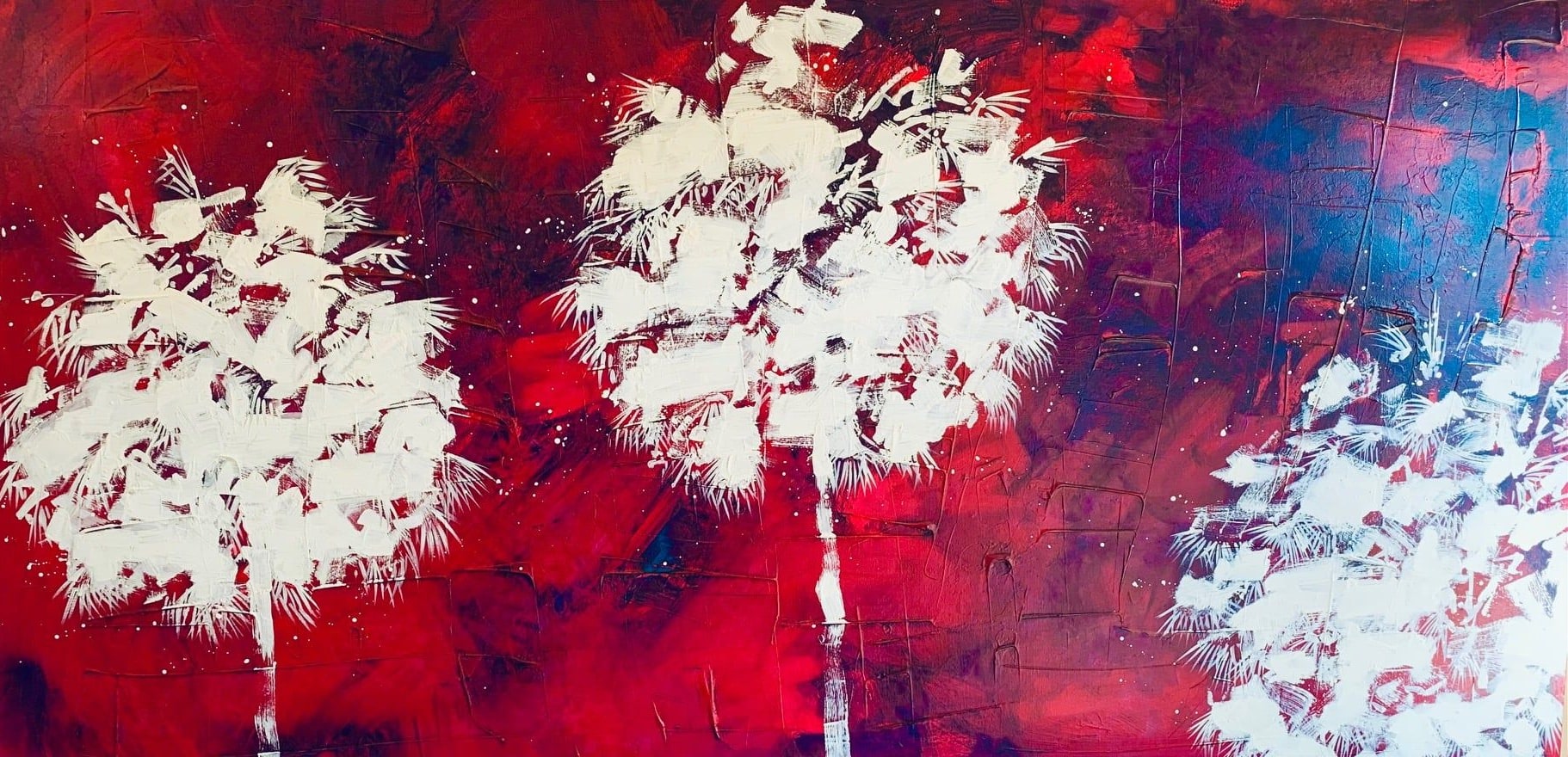 Crimson Palms, 2026 — oil painting by Ray Patrick