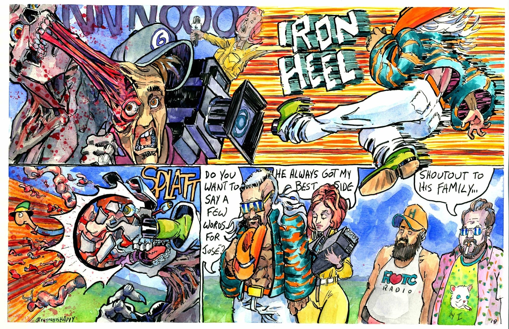 D Tractor, page 18 — the Iron Heel, 2026 — watercolor painting by Ray Patrick