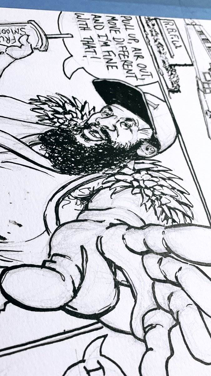 D Tractor, page 5 inks — pull up, air out, 2024 — picture by Ray Patrick