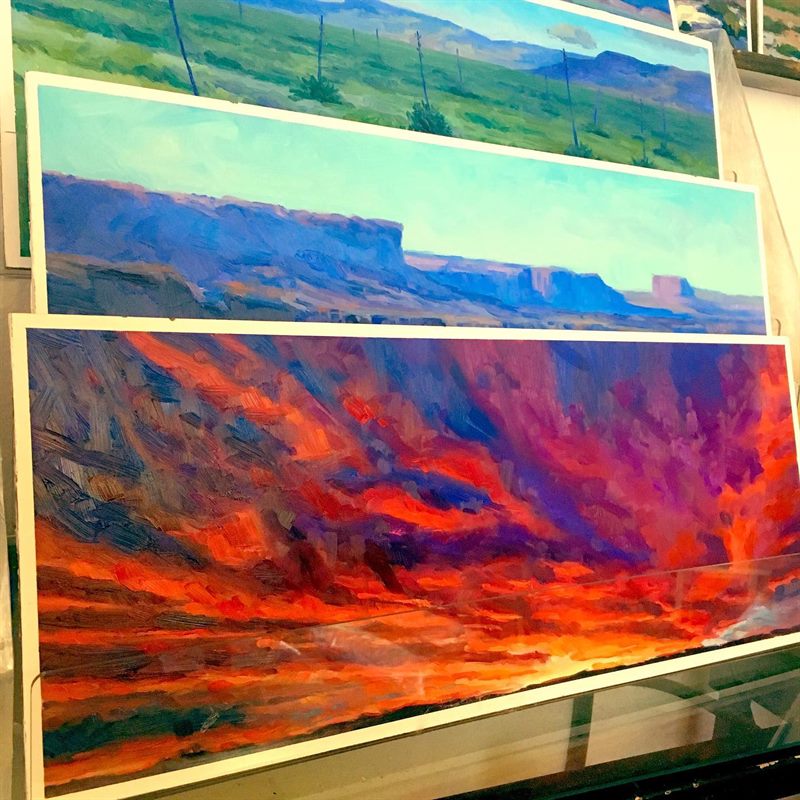 Landscapes, Desert, Sunsets — oil painting by Ray Patrick
