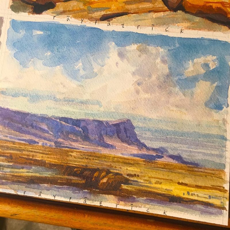 Landscapes, Desert — watercolor painting by Ray Patrick