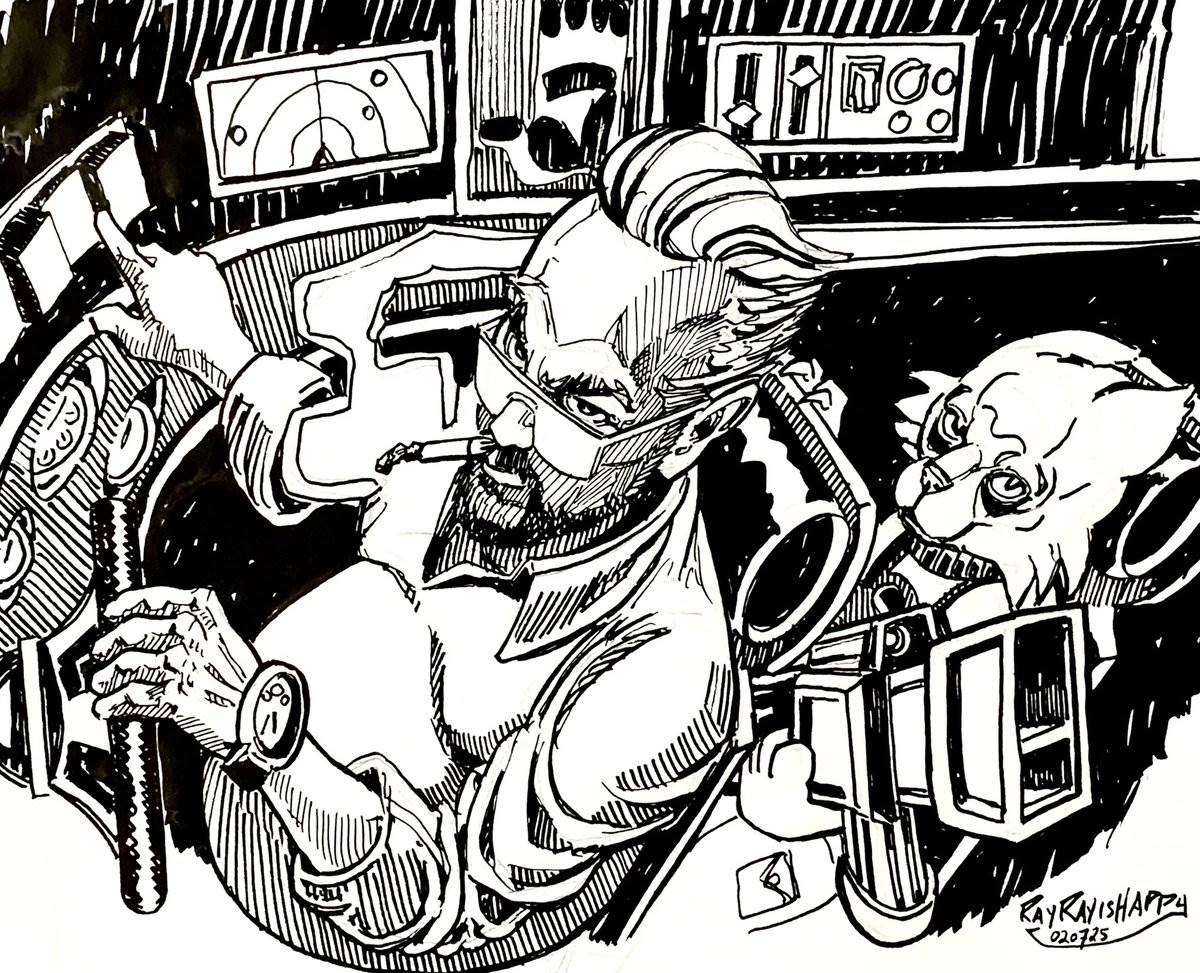 Drive thru, 2025 — ink cartoon by Ray Patrick