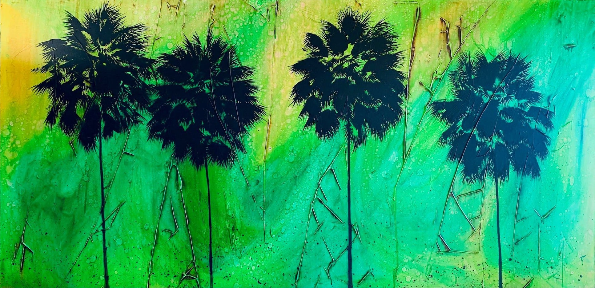 Emerald Palms, 2026 — oil painting by Ray Patrick