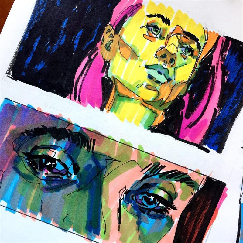 Fashion — marker drawing by Ray Patrick