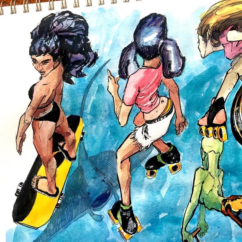 Fashion — watercolor painting by Ray Patrick
