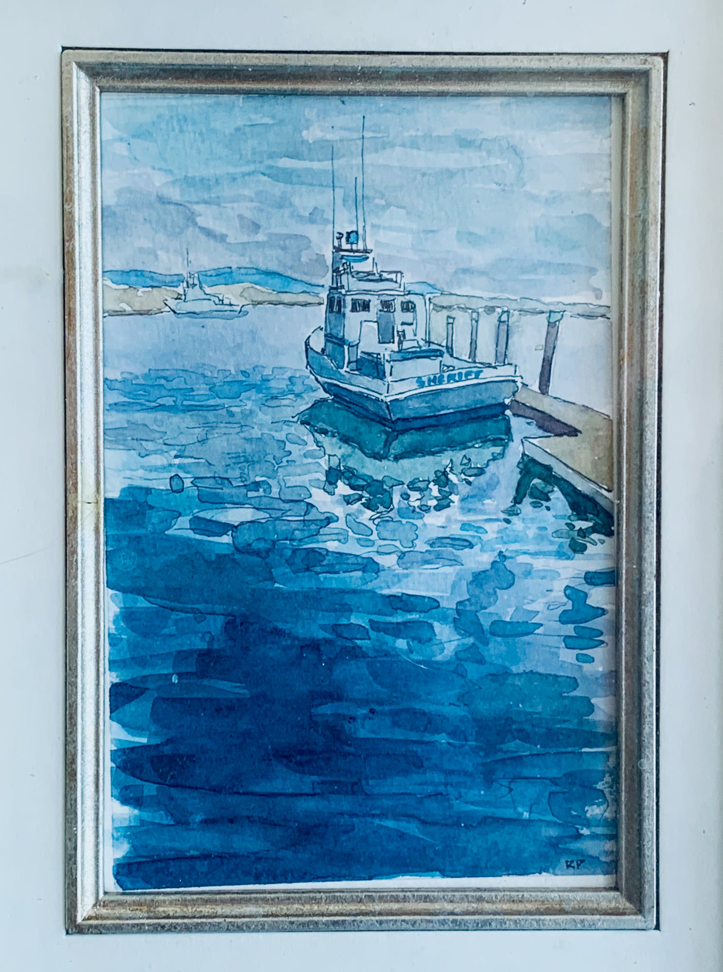 Fishing Boat Sheriff, 2026 — watercolor painting by Ray Patrick