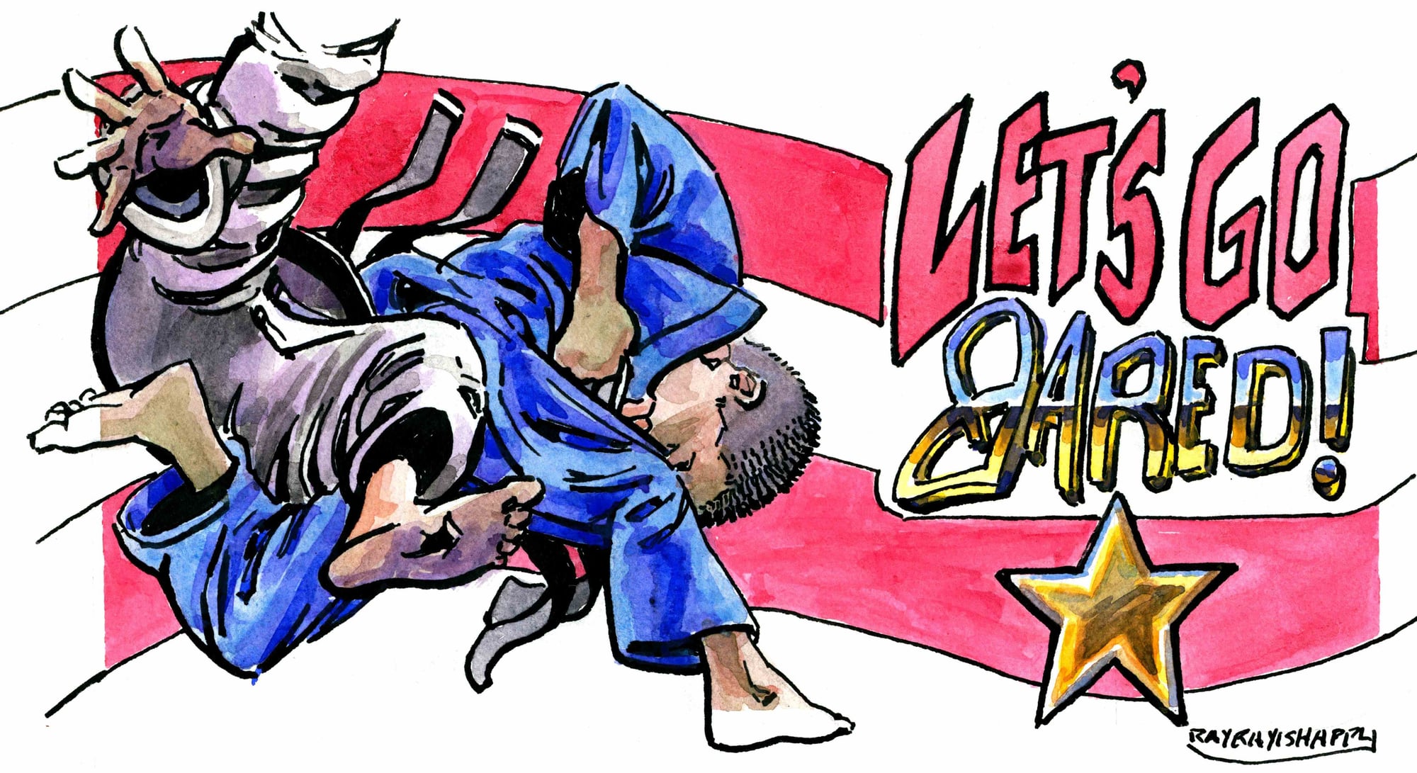 judo color, 2026 — watercolor painting by Ray Patrick