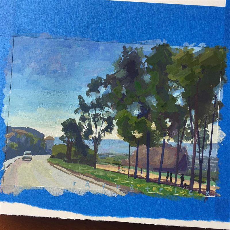 Landscapes — gouache painting by Ray Patrick