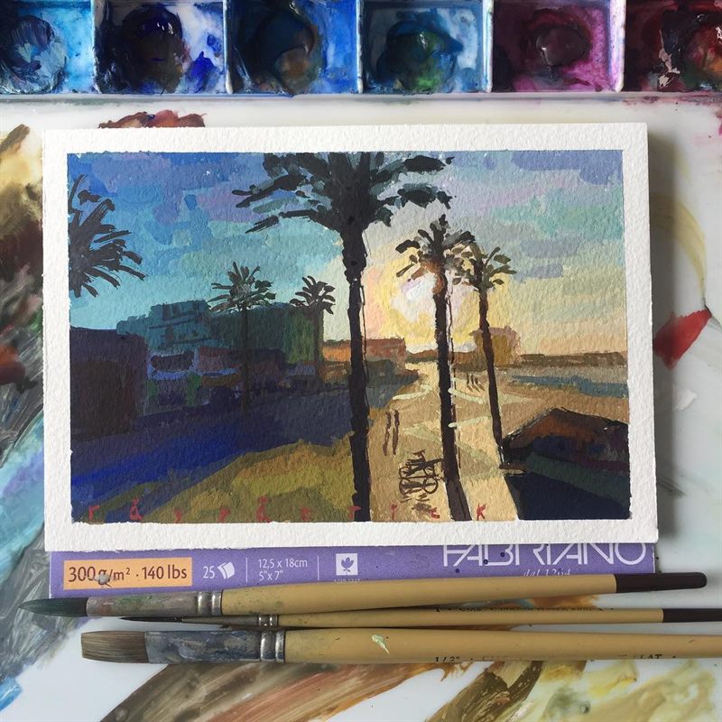 Landscapes — gouache painting by Ray Patrick