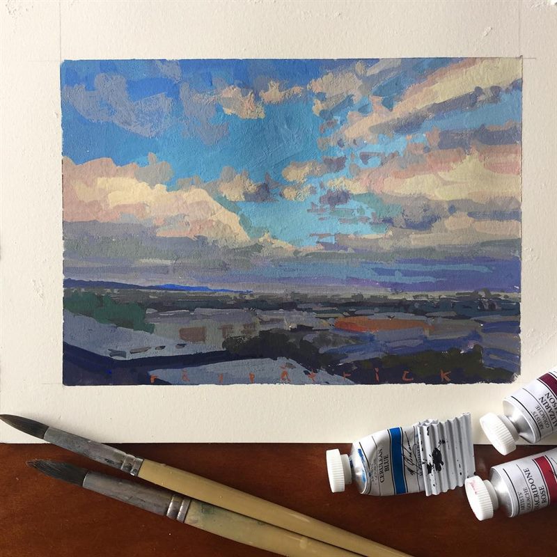 Landscapes — gouache painting by Ray Patrick