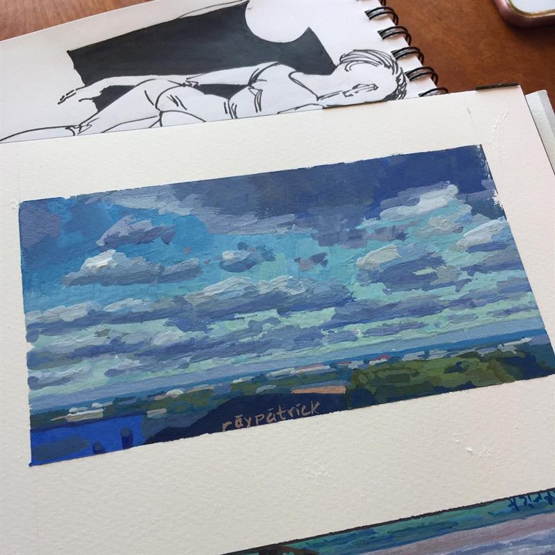 Landscapes, Seascapes — gouache painting by Ray Patrick