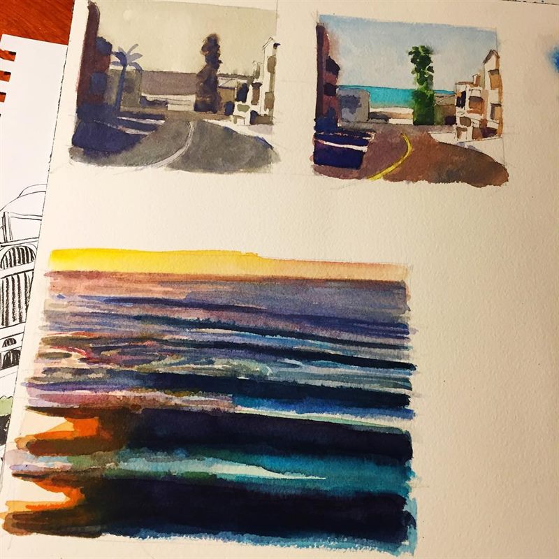 Landscapes, Seascapes — marker drawing by Ray Patrick