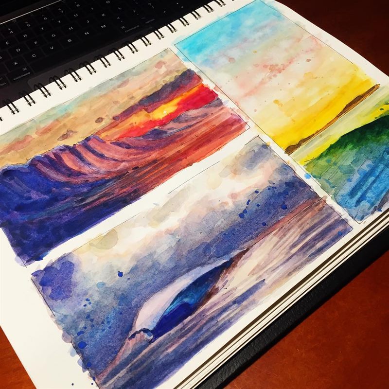 Landscapes, Seascapes — watercolor painting by Ray Patrick