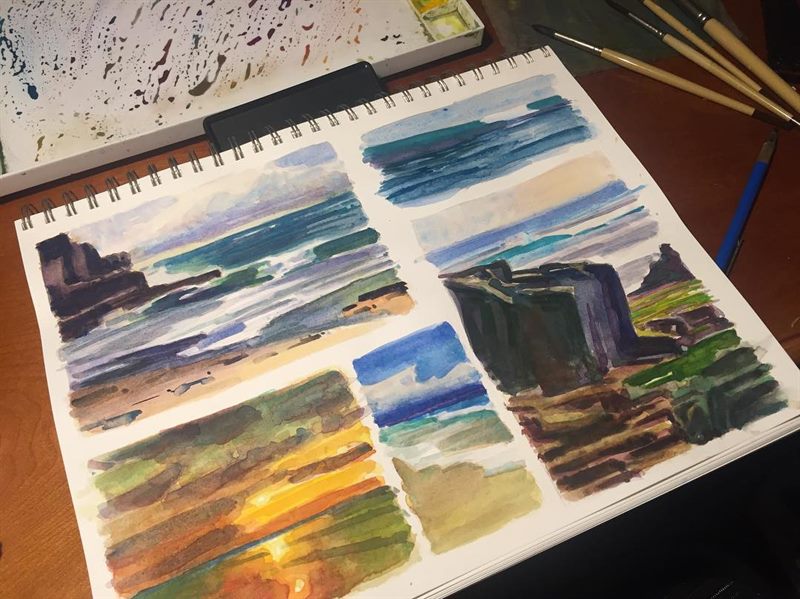 Landscapes, Seascapes — watercolor painting by Ray Patrick